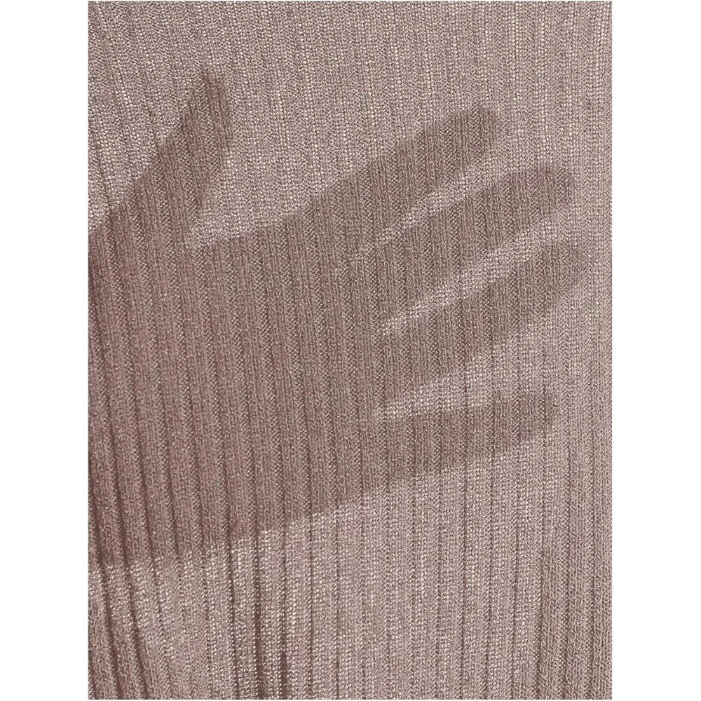 Crewneck Raglan Long Sleeve Ribbed Knit Crop Top Cropped Sweater Mocha Brown - Picture 4 of 5